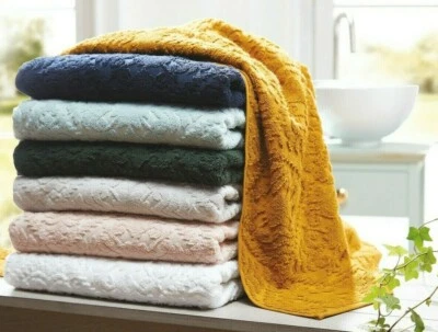 100% Cotton Country House Luxury Towels - Cottage Style Jacquard Hand Bath Sheet