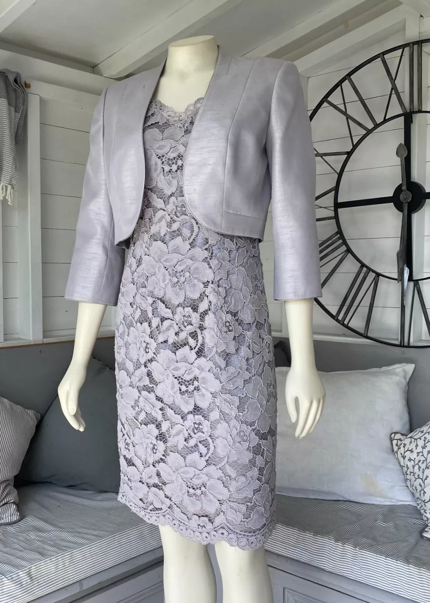 Silver grey lace jacket sale