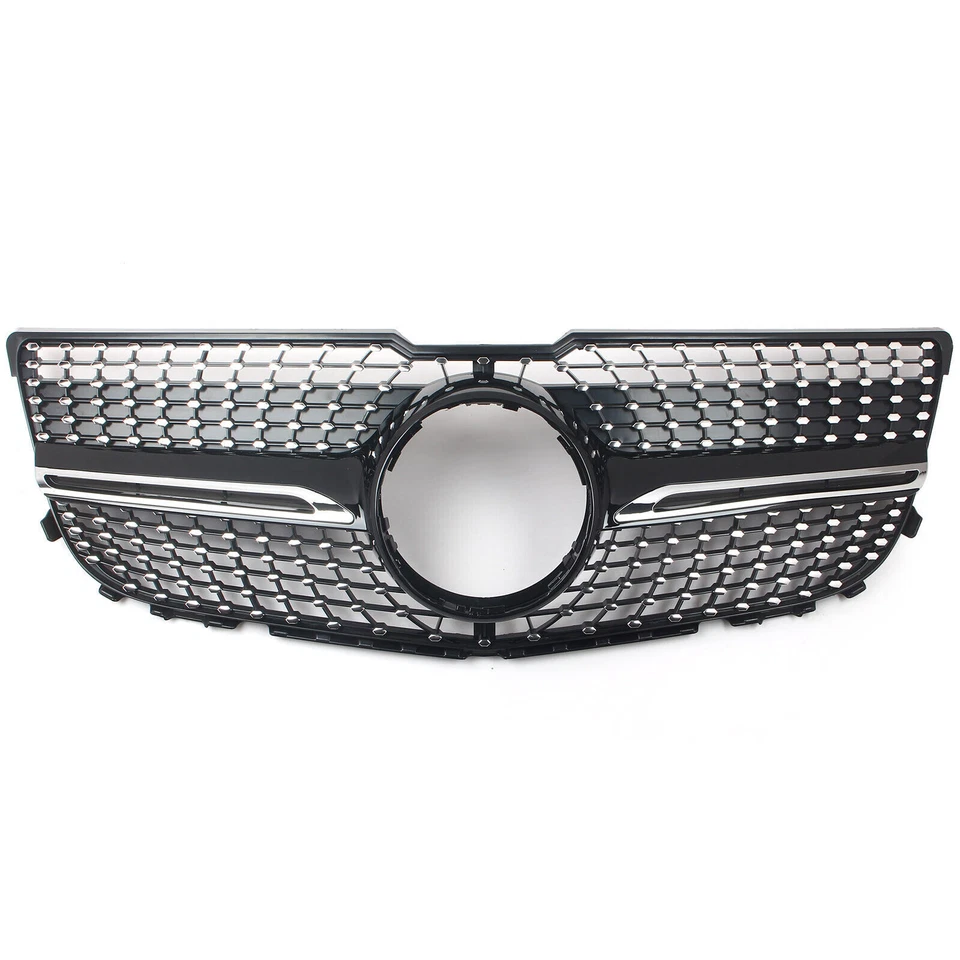 Black Front Grill For 2013-2015 Mercedes-Benz GLK250 GLK300 GLK350 X204 Grille - Imagem 3 de 4