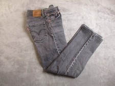 Levis Premium Ribcage Straight Ankle Jeans Women 24 Black Actual 24x26 