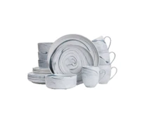 STONE LAIN Stone Lain Brighton 16Pcs Dinnerware Set Porcelain Service For 4 Gray
