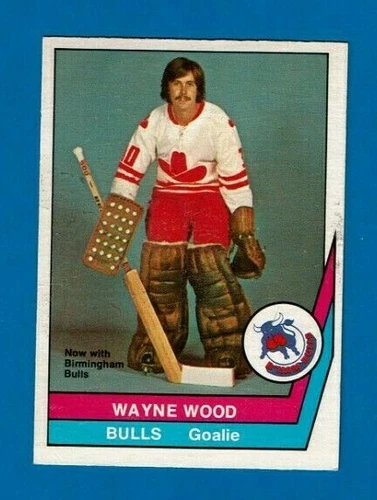 1977-78 O-PEE-CHEE WHA Wayne Wood #42 BIRMINGHAM BULLS free shipping in US