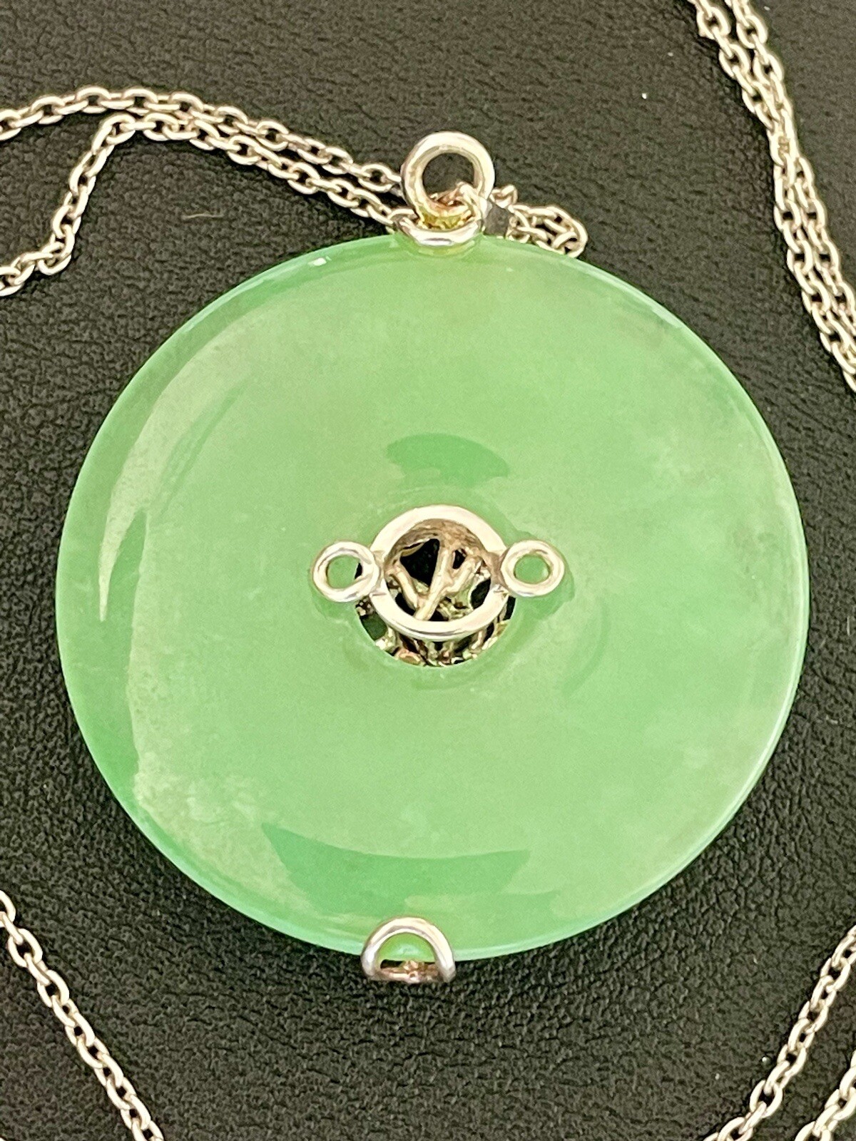 925 Sterling Silver Multi-Colored Jade Stone Neck… - image 5