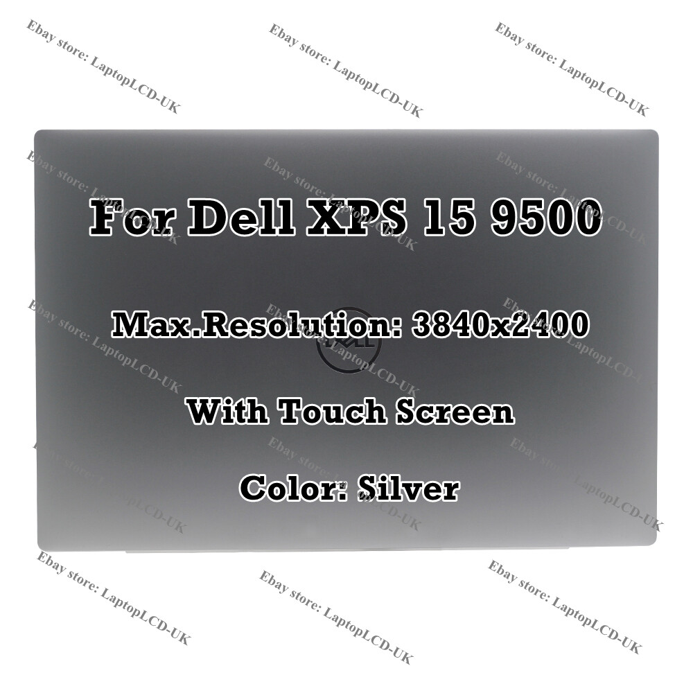 Silver 15.6"" Dell XPS 15 9500 Precision 5550 UHD 4K+ LCD Touch Screen Assembly