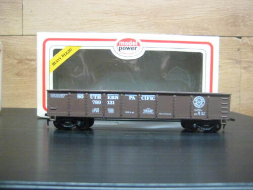 HO MODEL POWER 40' GONDOLA SOUTHERN PACIFIC BROWN W/ WHITE LTRS # 8501 - Picture 2 of 3