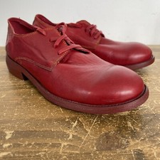 Leder Schnürschuhe UK 2 Rot Handmade Italy V...