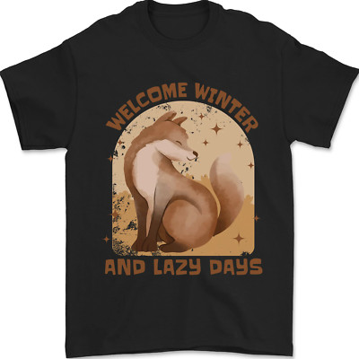 Fox Welcome Winter and Lazy Days Herren T-Shirt 100% Baumwolle