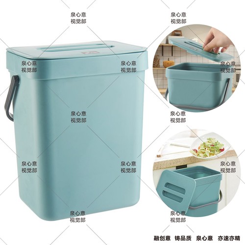 Kosmetikeimer Wandmülleimer Badabfalleimer Abfalleimer Mülleimer 3 Liter Blau - Bild 15 von 18