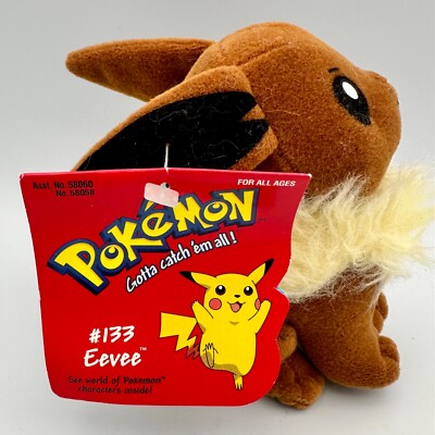 Hasbro 1998 POKÉMON #133 Eevee 5” Plush NWT | eBay