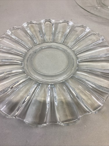 Set Of 3 Decorative Glass Serving Platters Trays Plates - Vintage - Picture 16 of 24