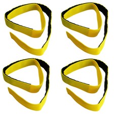 4x Klettband f Schlauchpaket GELB Feuerwehr für Feuerwehrschlauch Hohlstrahlrohr