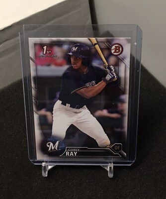 Corey Ray 1st Card Rookie 2016 Bowman BD-100 Brewers Prospect RC | eBay
