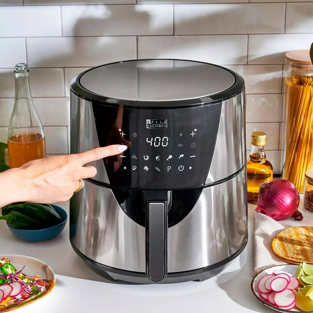 Bella Pro Series 8-QT Stainless Steel Air Fryer Digital Touchscreen Brand New Sealed