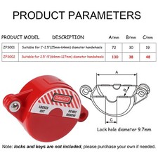 Sturdy Valve Lockout for Industrial Use Portable Round Tank Gas Bottle Security