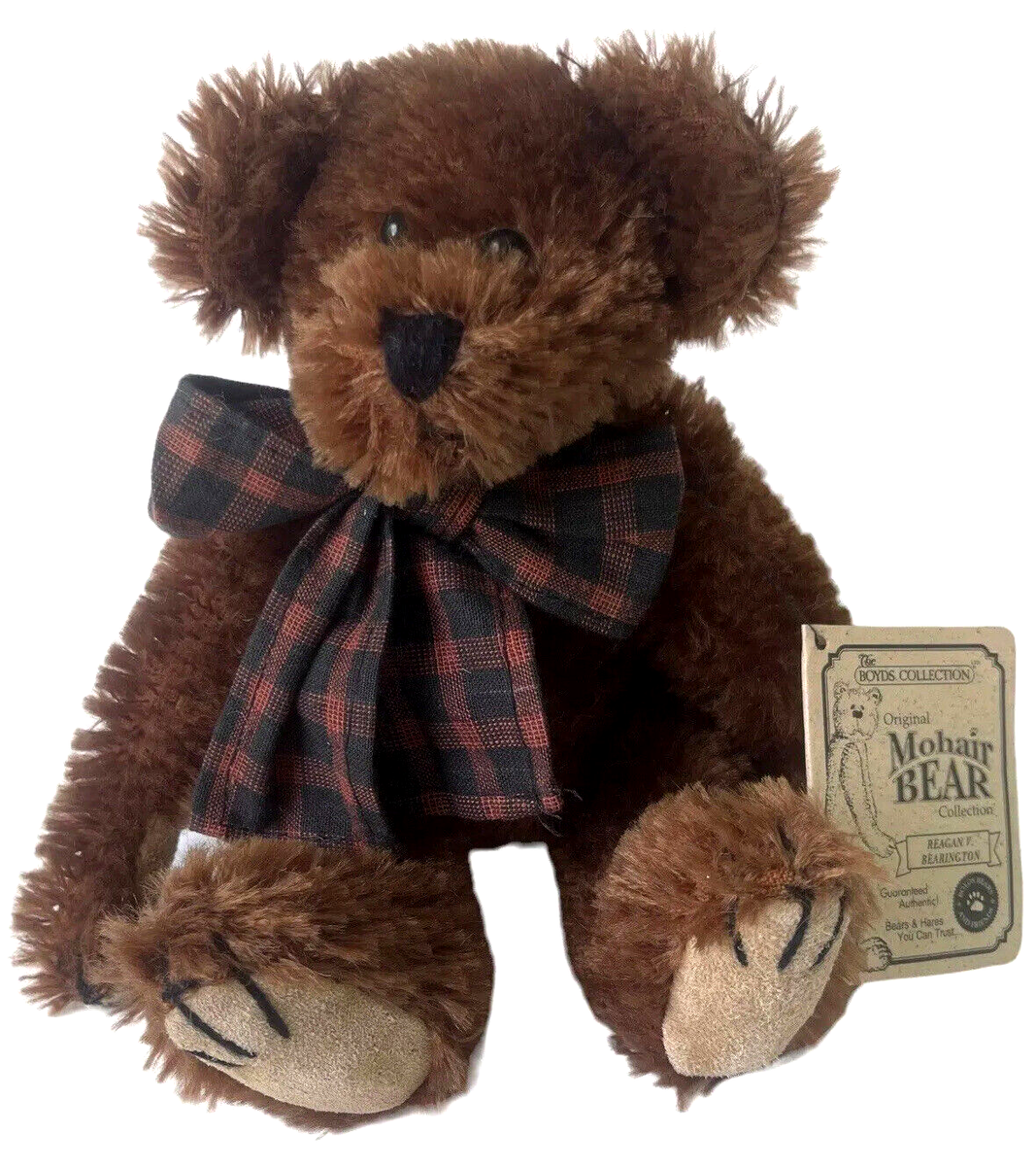 Boyds Plush Bear Brown Reagan V Bearington Mohair Jointed Retired