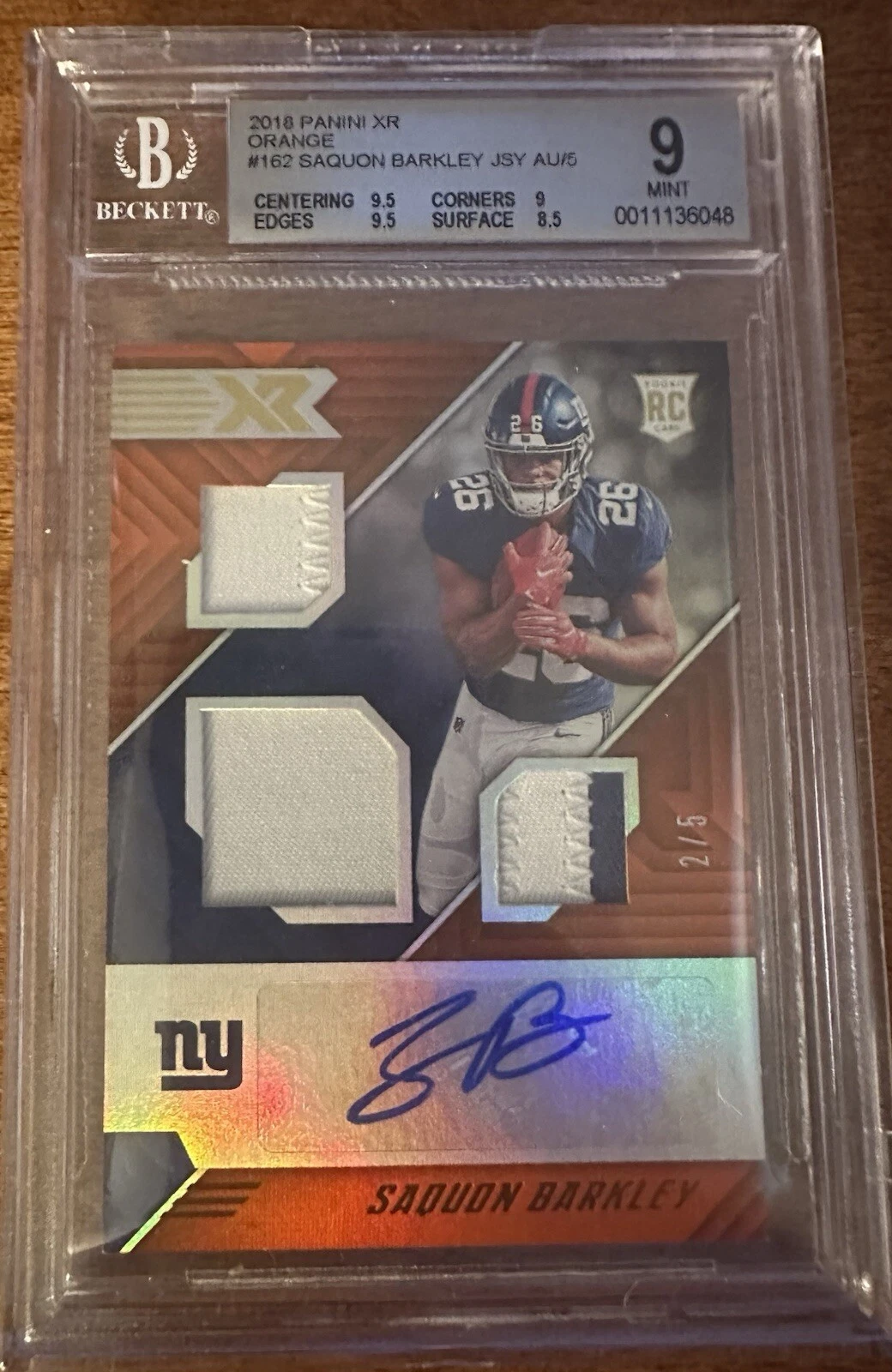 Saquon Barkley Panini XR Xtreme Rookies #X2 Orange