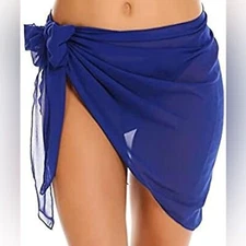 Women's Blue Swim Sarong