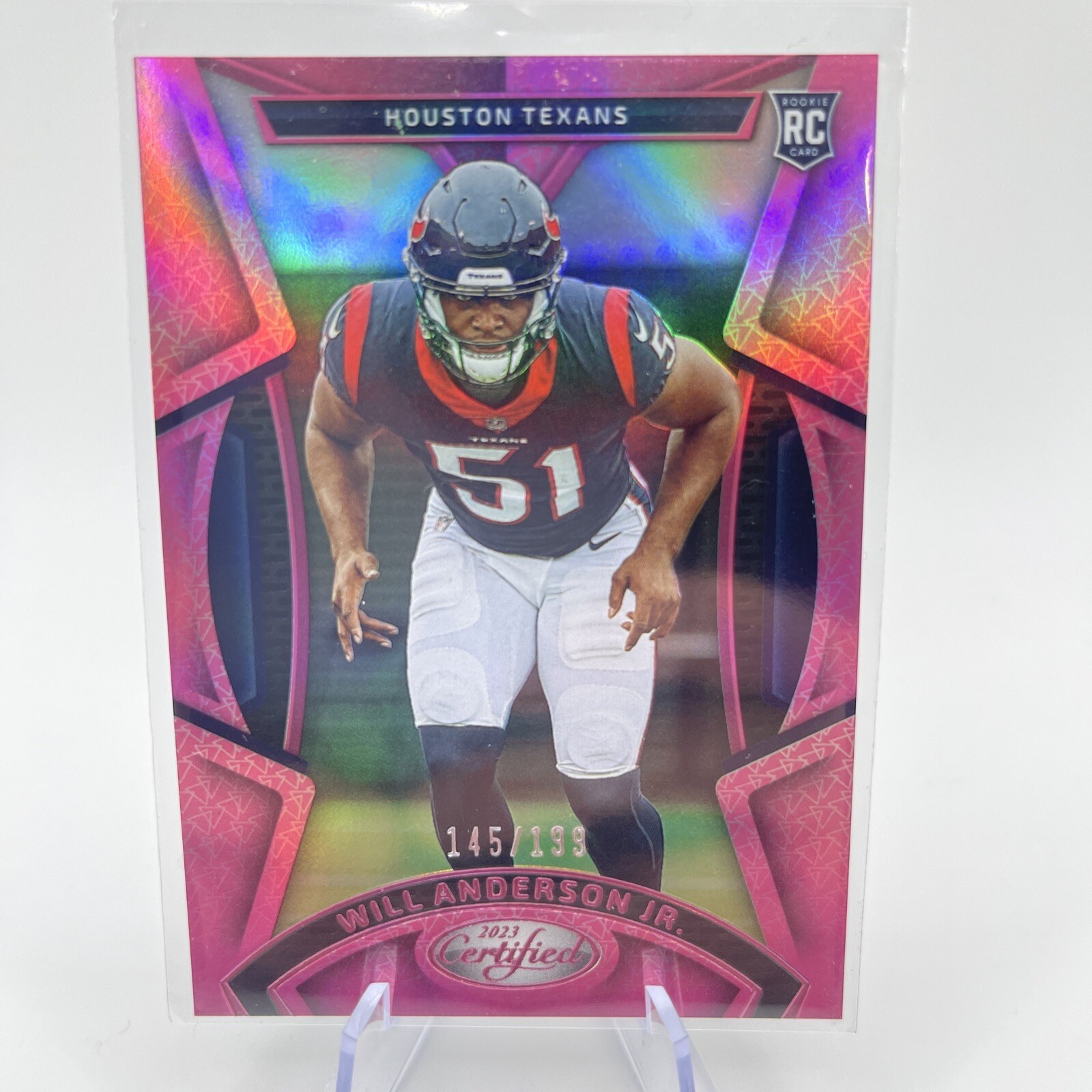 2023 Panini Certified Football Will Anderson Jr. RC Houston Texans Pink /199