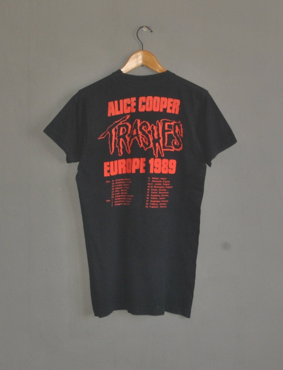 激レア★Alice Cooper TRASHES 1989年カナダツアーTシャツ 1989 Alice Cooper Trash Album Tee Vintage 1980s Rock Concert