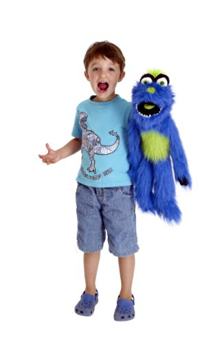 blue monster hand puppet