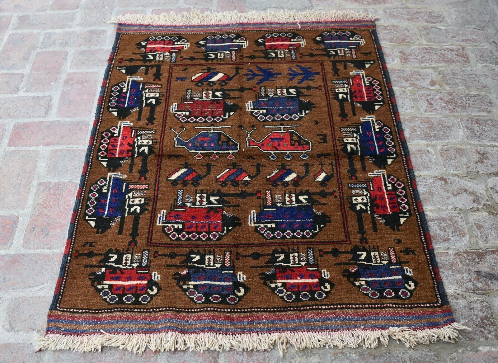 3'3 x 4'5 ft Handmade vintage afghan tribal shindand war area rug, 3x5 wool rug