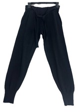 ZARA Black Knit Sweatpants Women  s Drawstring Elastic Waist Tapered Leg