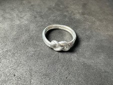 3.16g Vintage Sterling Silver 925 Knot Design Ring Minimalist Stackable M Size 7