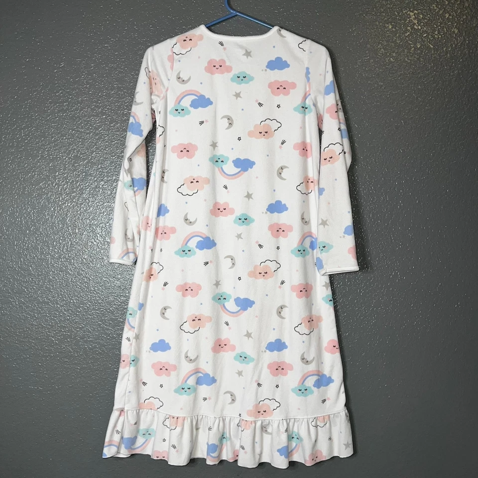 Camisón polar Carter’s Girls 12-14 arco iris nube luna pijama ropa de dormir Foto 4 de 4