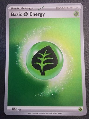 Pokemon TCG Ascended Heroes Grass Type Basic Energy Green Holo Foil 001