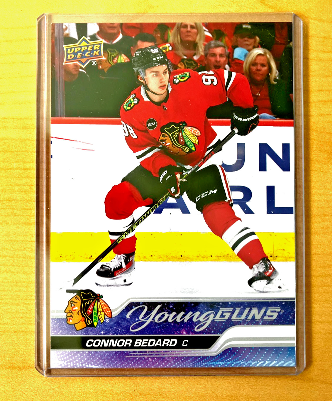 2023-24 Upper Deck Series 2 CONNOR BEDARD Blackhawks Oversized JUMBO Young Guns view 1
