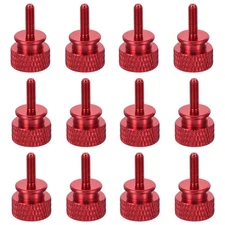 12 Pcs Computer Case Thumb Screw M3x10mm Knurled Screws Wine Red
