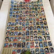 1987 Topps Baseball Uncut Sheet 132 Cards - Great Wall Hanger! Bonds McGwire RCs