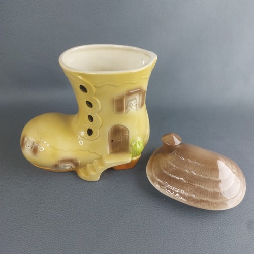 Vintage H J Wood Ceramic Storage / Cookie Jar, The Old Woman Who Lived In A Shoe - Picture 7 of 11