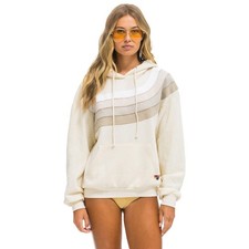 NEW Aviator Nation Wave Stripe 4 Hoodie Surf Luxe Coastal Pullover XS Rare