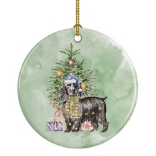 Cocker Spaniel English Black Christmas Present Tree Ceramic Ornament CK8219CO1