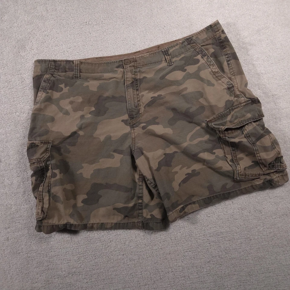 Pantalones Cortos Glory Desteñidos Para Hombres 46 Camuflados Carga Algodón Bolsillos Cremallera Mosca Informal Calce Relajado Foto 3 de 4