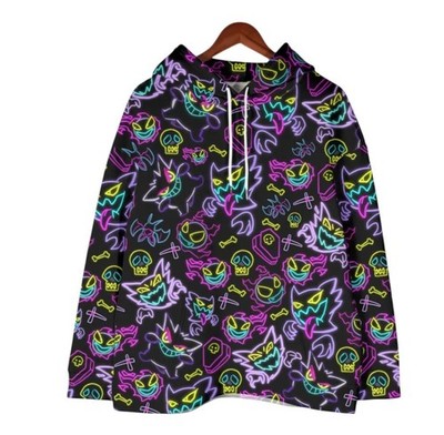Gengar Hoodie Shirt Unisex Tropical Kawaii Hoodie Crewneck Sweatshirt Ghost Funn