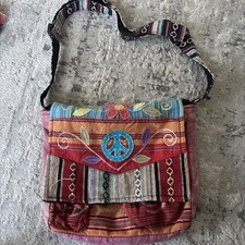 Multicolored Peace/Boho/Bohemian/Hippie/Ethnic / Crossbody/Sling/Shoulder Bag