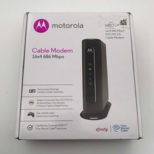 Motorola MB7420 DOCSIS 30 Cable Modem 16x4 686 Mbps Gigabit Ethernet NEW