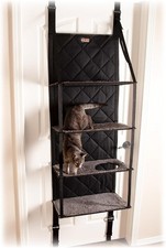 Hangin Cat Tree Door Mounted Cat Furniture Space Saving Multi-Level Wall Perch H