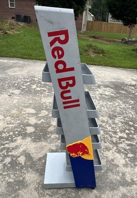 Red Bull Shelf With 5 Removable Baskets 55.25” X 15.5” For Display