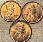 1945 D 1946 P 1946 D Lincoln Wheat Pennies BU RD R75