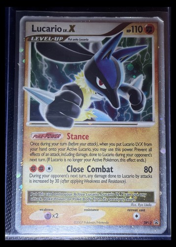 Pokemon Lucario LV.X DP12 Black Star Promo Holo 2007 English Ungraded