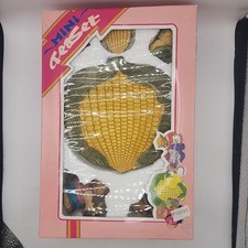 1994 Popular Imports Christmas Miniature Tea Set, Corn Edition