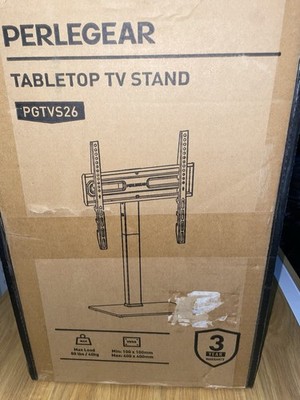 Perlegear PGTVS26 Tabletop TV Stand 88 lb Max, VESA 100x100-200x300