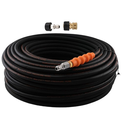 #ad Pressure Washer Hose 200FT x 1 4quot; 4800PSI Kink Resistant High Tensile Wire P... $156.11