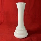 Vintage Randall Milk Glass Bud Vase With 3 Tiered Bottom