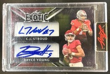 2023 Leaf Exotic Bryce Young CJ Stroud Dual Auto Autograph