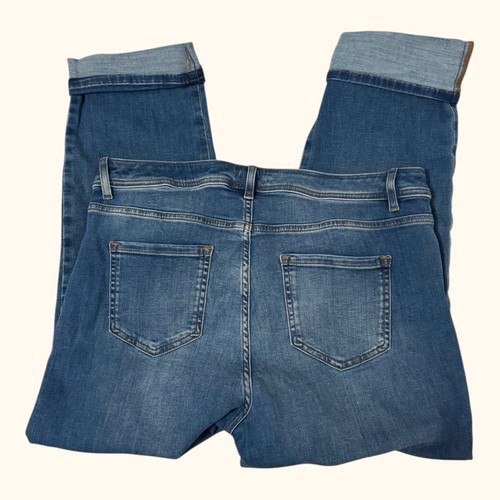 J Jill Denim High Rise Straight Leg Ankle Damen Jeans 12P Cuffed