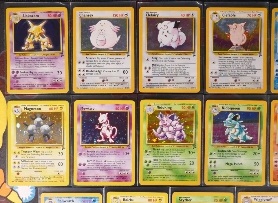 MP/HP (BASE-2/II) NEAR-COMPLETE Pokemon 17/20 HOLO-RARE Card Set 130 WOTC#2 - Image 2 of 4